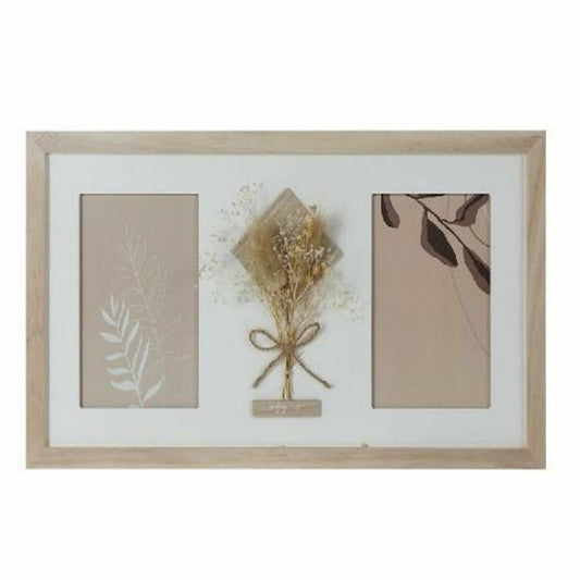 Photo frame DKD Home Decor 39 x 1,2 x 22 cm Crystal Natural White Shabby Chic-0