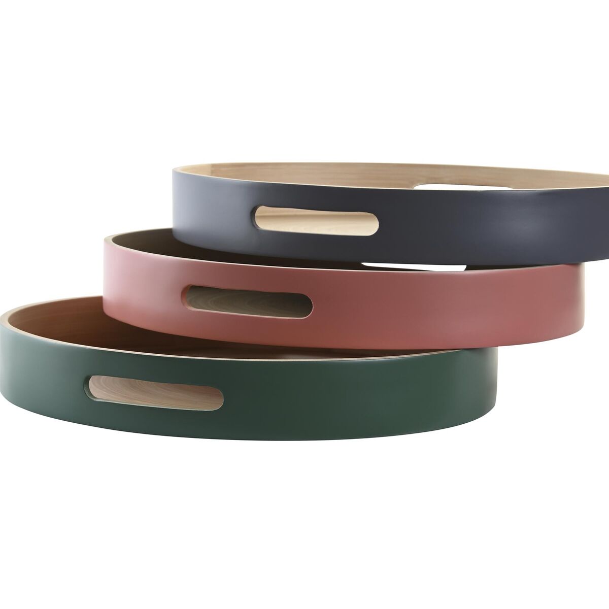 Tray DKD Home Decor 38 x 38 x 5,5 cm (3 Pieces)-2