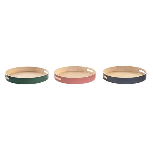 Tray DKD Home Decor 38 x 38 x 5,5 cm (3 Pieces)-0