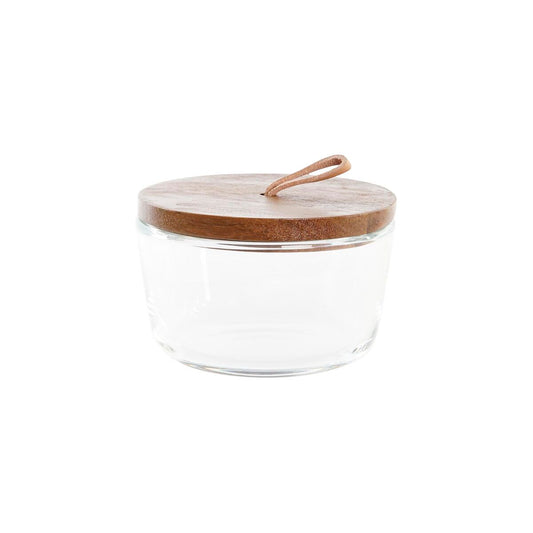 2 Tubs DKD Home Decor 20,5 x 10,5 x 7 cm Crystal Brown Transparent Acacia 240 ml-1