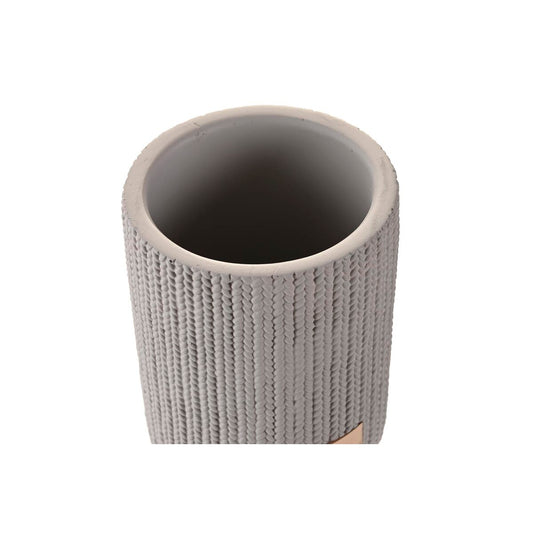 Glass DKD Home Decor Grey Cement 8 x 8 x 10 cm-1