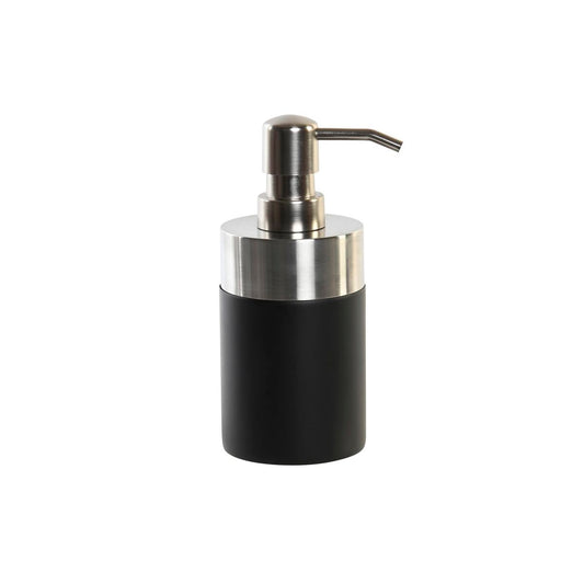 Soap Dispenser DKD Home Decor Silver Black Stainless steel Resin 7 x 7 x 17 cm-0