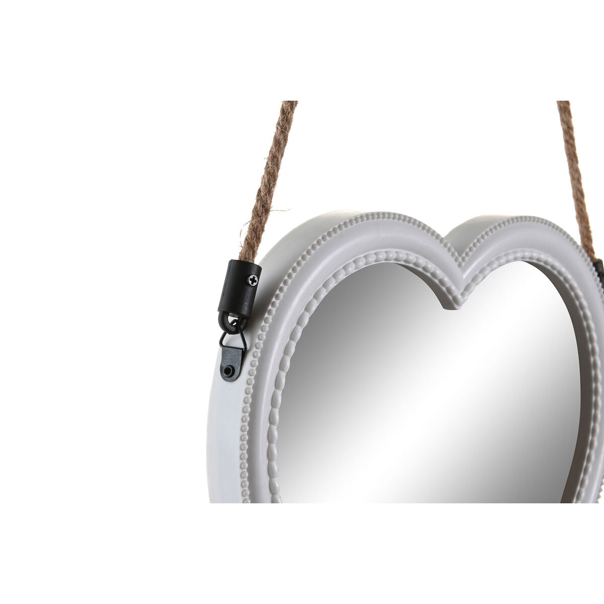 Mirror Set DKD Home Decor Scandi Crystal White polypropylene (26 x 3 x 26 cm) (2 Units)-2