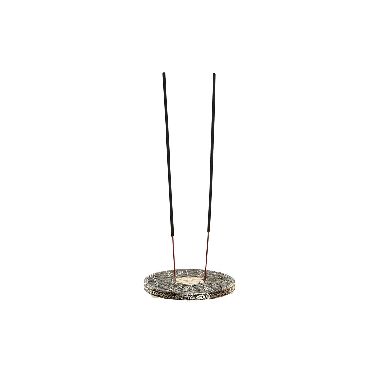 Essential oil burner DKD Home Decor Wood Aluminium Indian Man 10 x 10 x 1 cm Incense-1