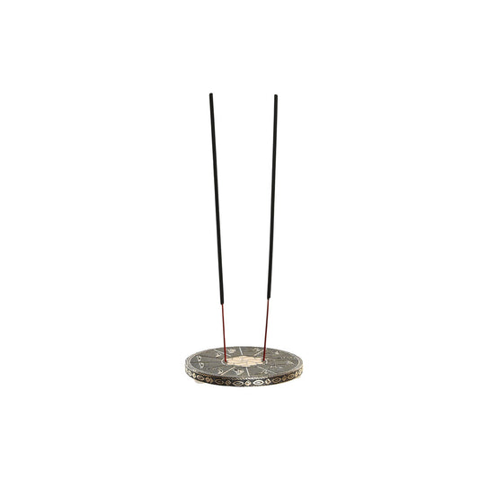 Essential oil burner DKD Home Decor Wood Aluminium Indian Man 10 x 10 x 1 cm Incense-1