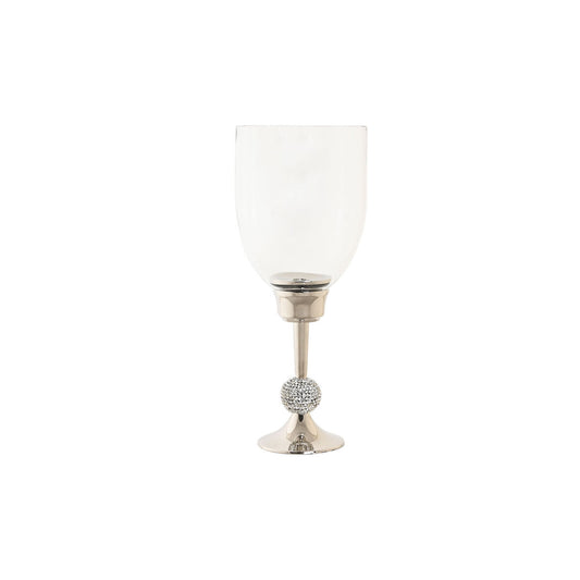 Candleholder DKD Home Decor 16 x 16 x 41 cm Silver Aluminium Acrylic-1