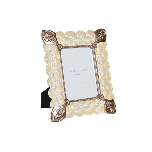 Photo frame DKD Home Decor 22,8 x 2,6 x 28,6 cm Crystal Copper White Resin Romantic-0