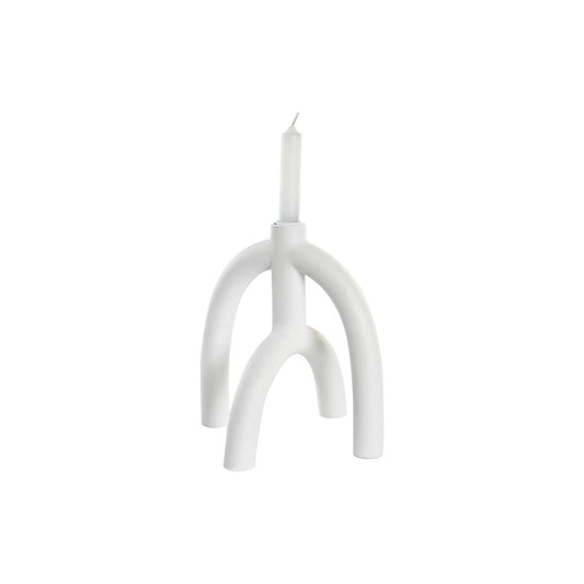 Candle Holder DKD Home Decor Scandi 21,5 x 21,5 x 23 cm White Resin-1