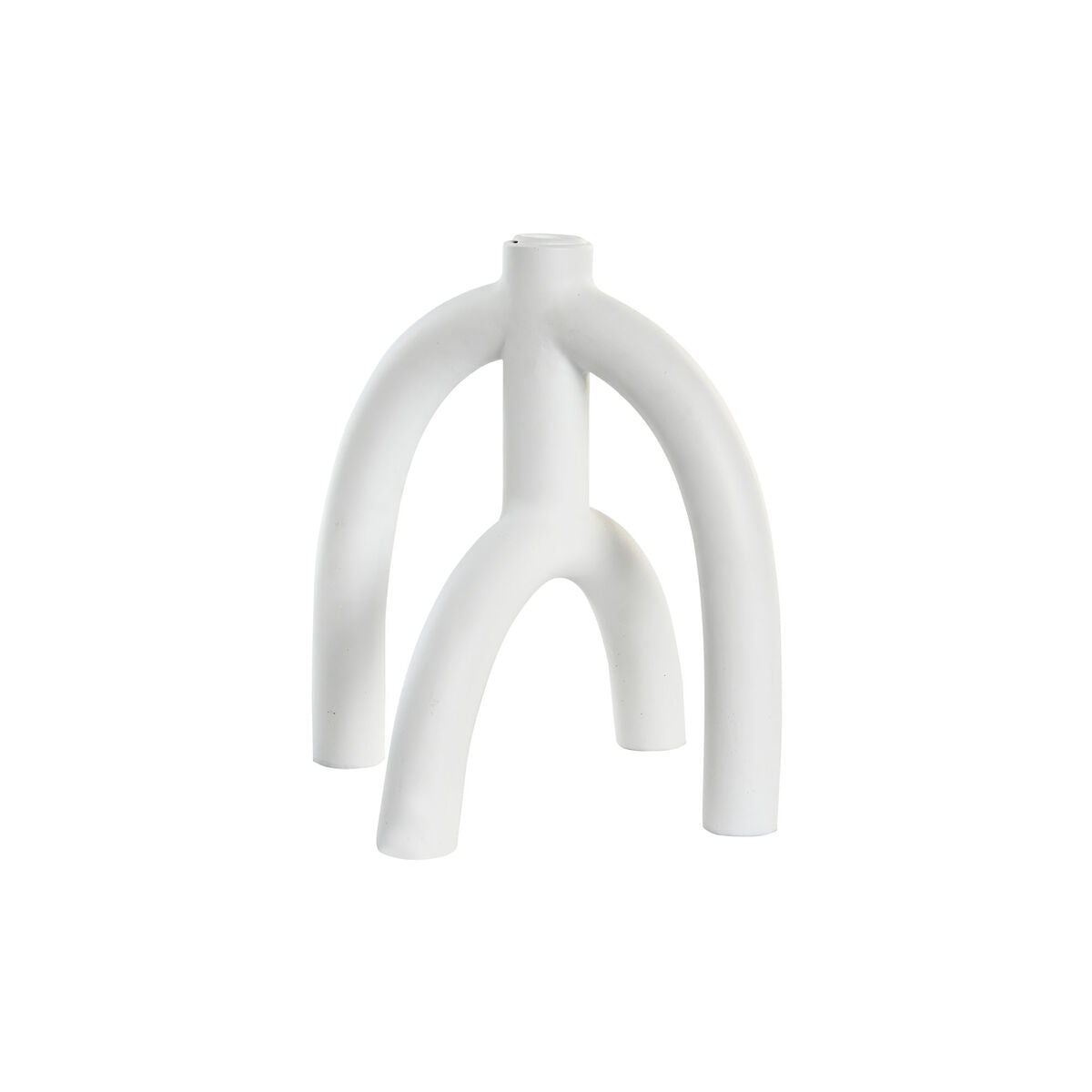 Candle Holder DKD Home Decor Scandi 21,5 x 21,5 x 23 cm White Resin-0
