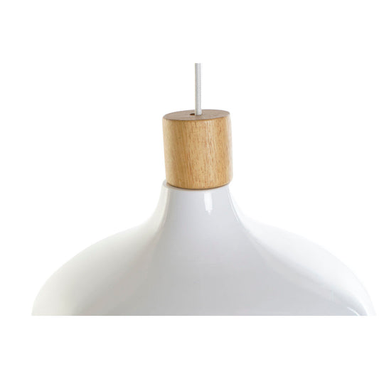 Ceiling Light DKD Home Decor White Brown Metal Pinewood 50 W 35,5 x 35,5 x 21 cm-0