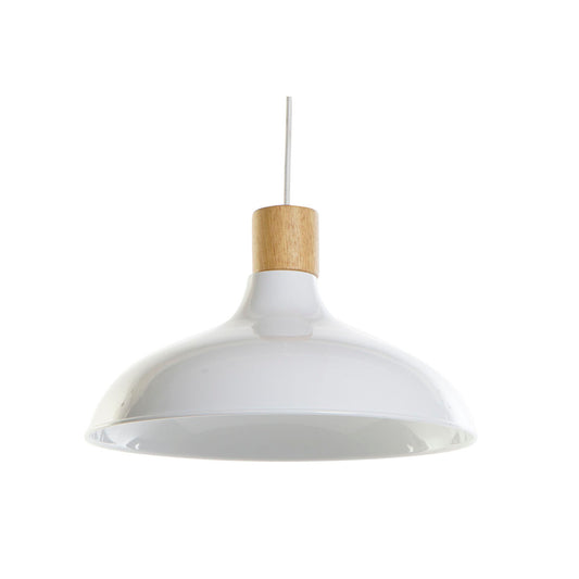 Ceiling Light DKD Home Decor White Brown Metal Pinewood 50 W 35,5 x 35,5 x 21 cm-1
