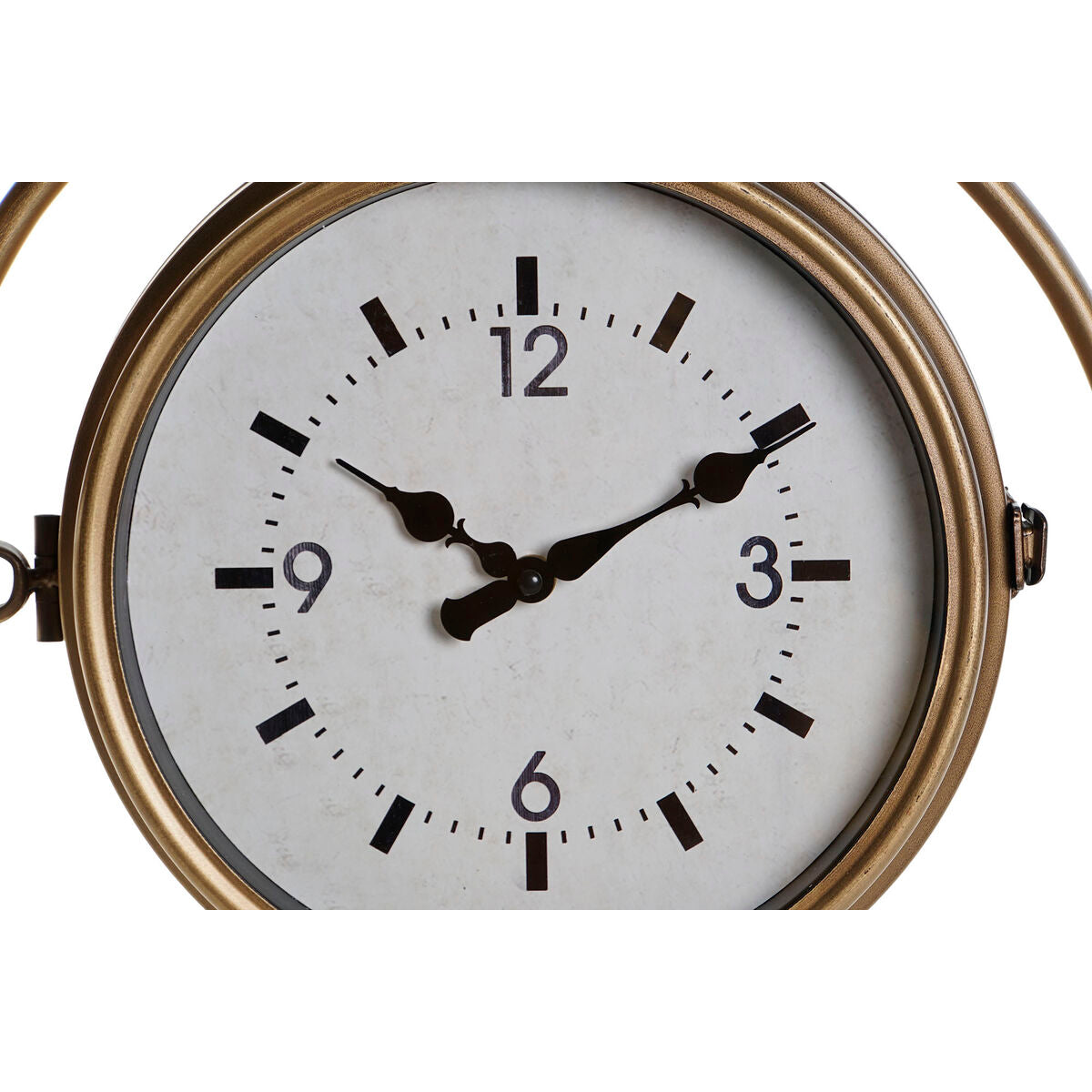 Wall Clock DKD Home Decor 43 x 14,5 x 47 cm Crystal Grey Golden Iron Traditional (2 Units)-3