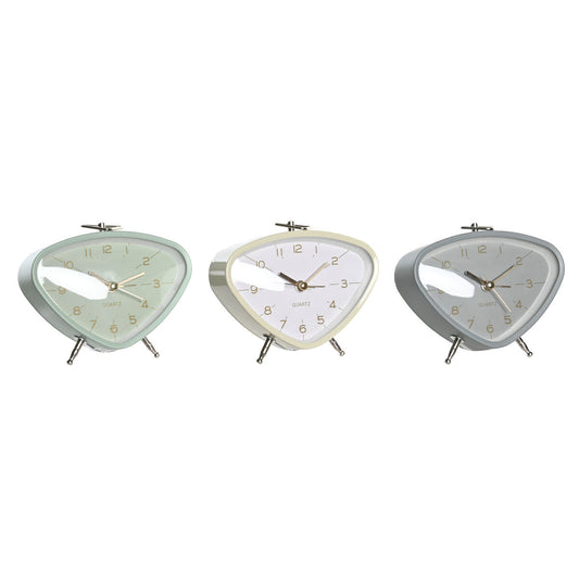 Alarm Clock DKD Home Decor Blue White Grey PVC Metal Vintage 11,5 x 4 x 10 cm (3 Units)-0