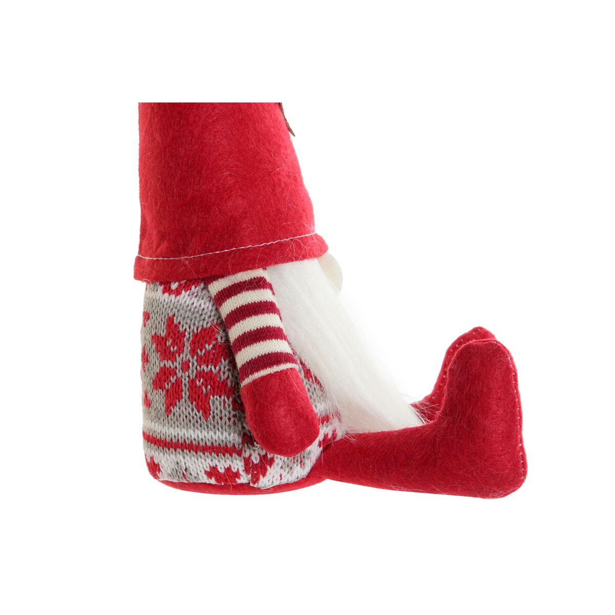 Christmas bauble DKD Home Decor White Red Gnome 10 x 10 x 40 cm (2 Units)-2