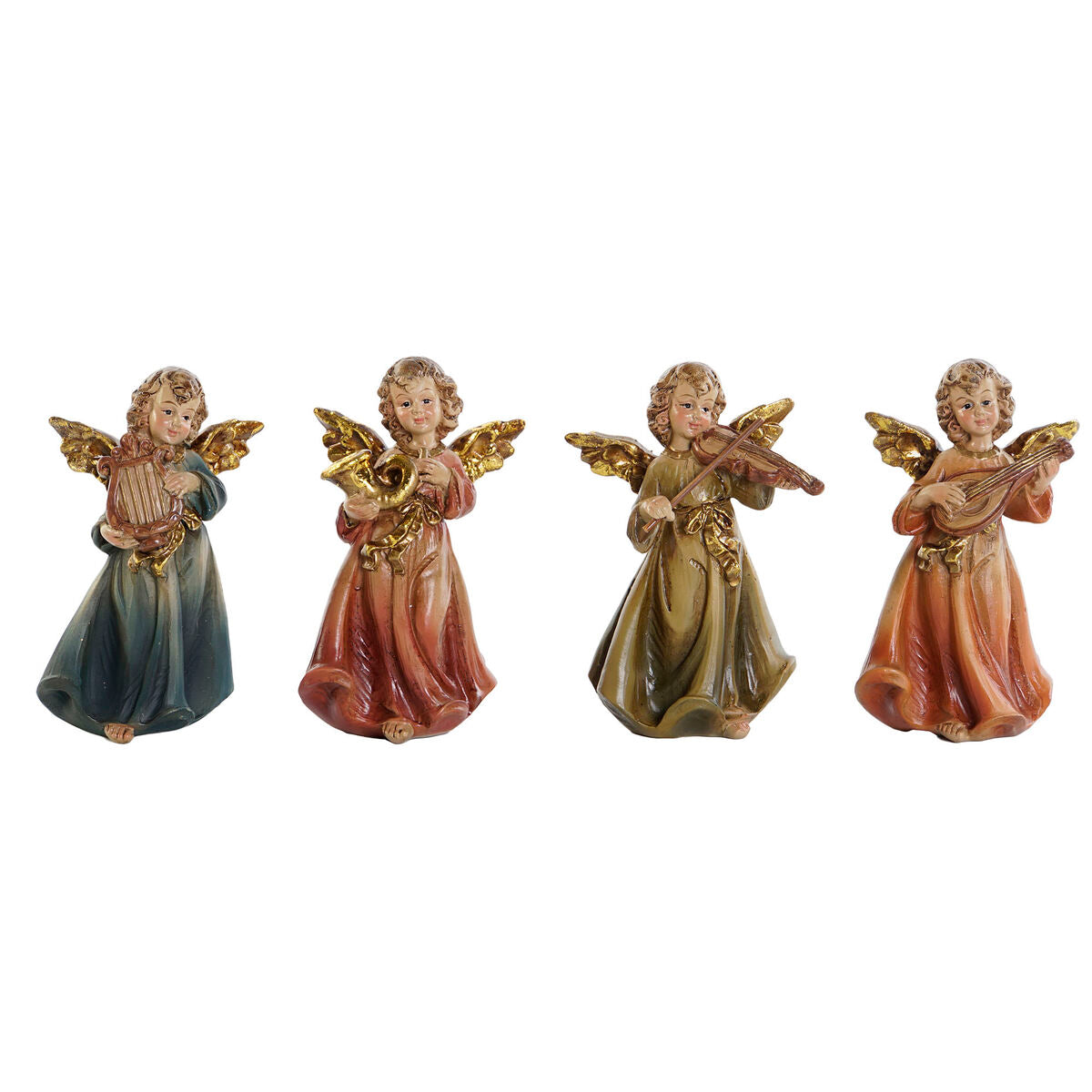 Christmas bauble DKD Home Decor Multicolour Angel 6 x 3,9 x 9,8 cm (4 Units)-0