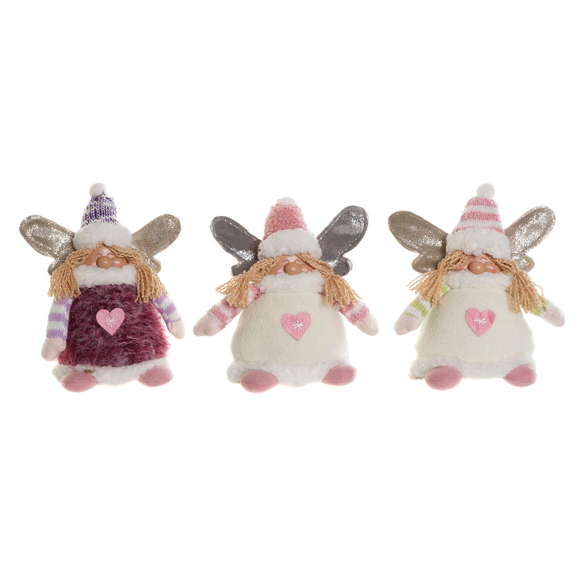 Christmas bauble DKD Home Decor Multicolour Elf 13 x 10 x 18 cm (3 Units)-0