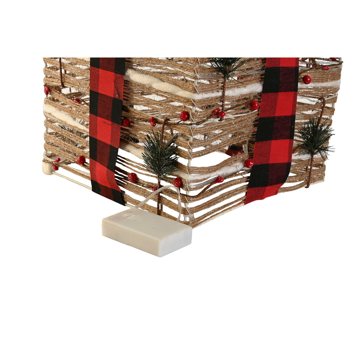 Christmas bauble DKD Home Decor Red Natural 25 x 25 x 25 cm (3 Pieces)-2