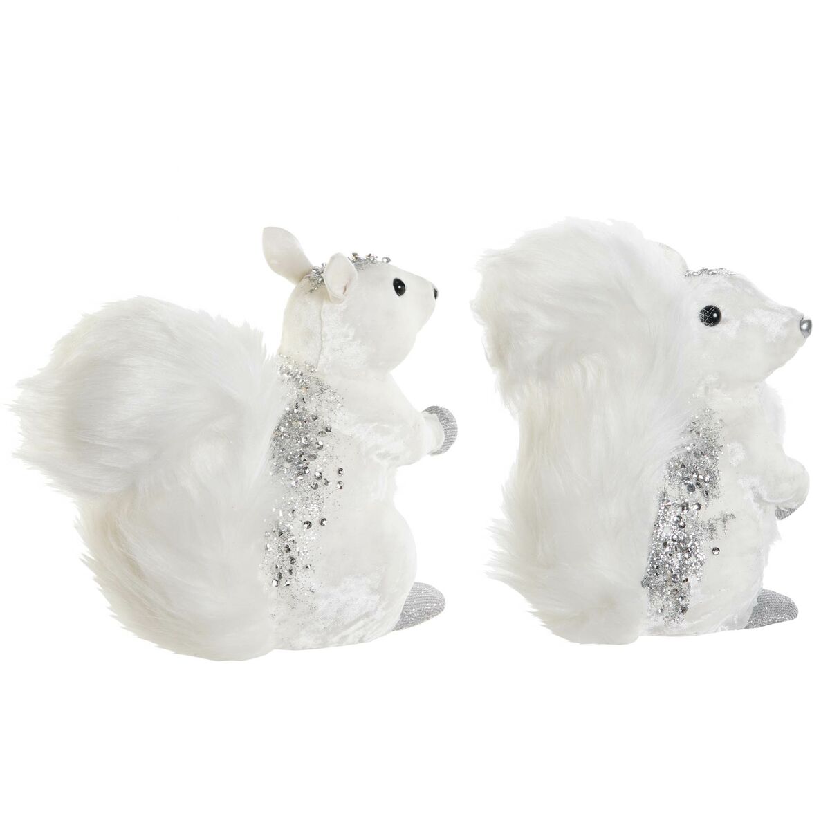 Christmas bauble DKD Home Decor White Squirrel 22 x 11 x 22 cm (2 Units)-2