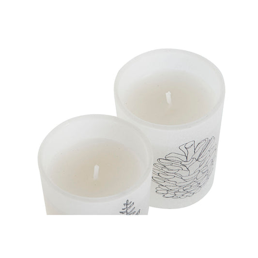 Candle Set DKD Home Decor White Christmas 5 x 5 x 6 cm-1
