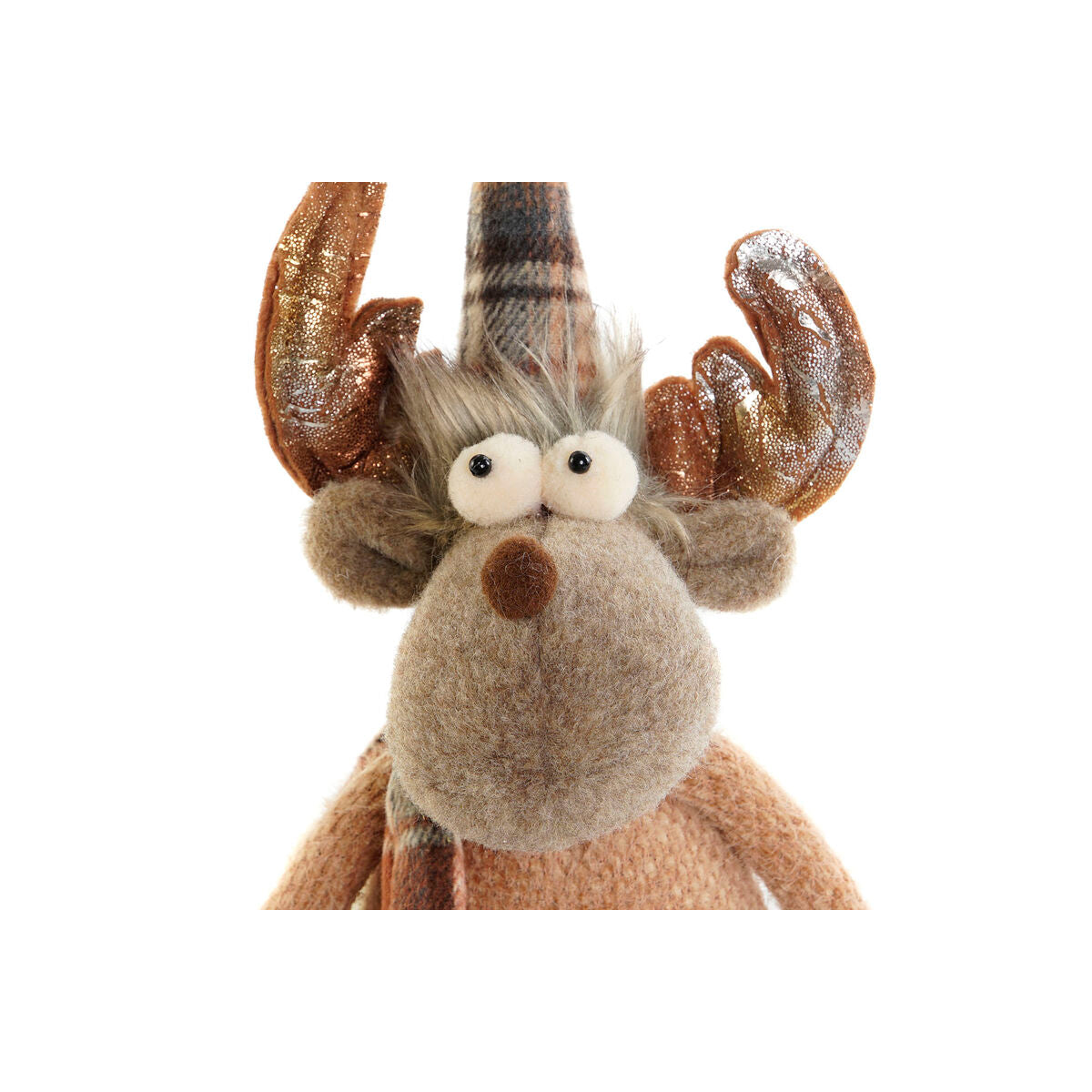 Christmas bauble DKD Home Decor Brown Reindeer 13 x 12 x 25 cm (2 Units)-1