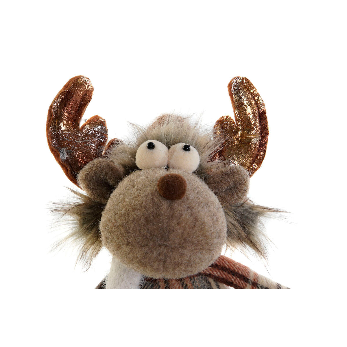 Christmas bauble DKD Home Decor Brown Reindeer 14 x 12 x 35 cm (2 Units)-5
