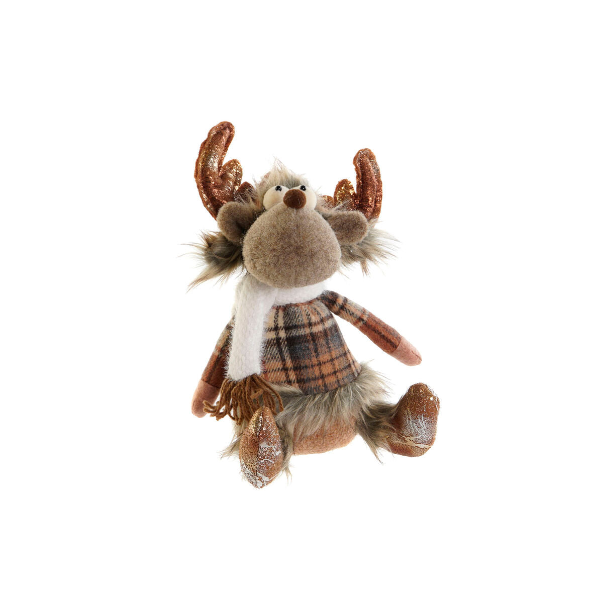 Christmas bauble DKD Home Decor Brown Reindeer 14 x 12 x 35 cm (2 Units)-3