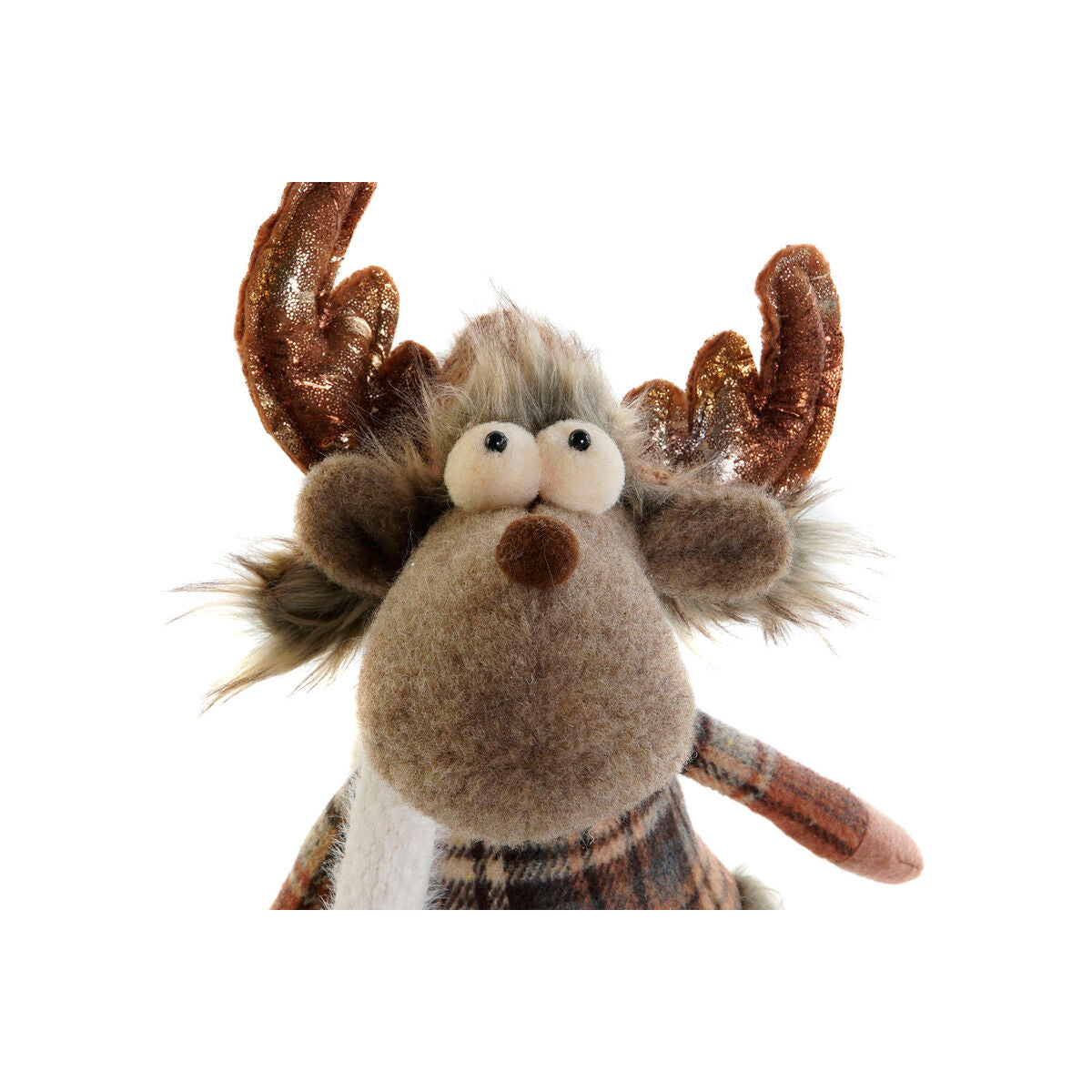 Christmas bauble DKD Home Decor Brown Reindeer 14 x 12 x 35 cm (2 Units)-2