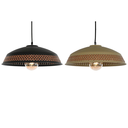 Ceiling Light DKD Home Decor Brown Black Cream Metal 50 W 42 x 42 x 24 cm (2 Units)-0