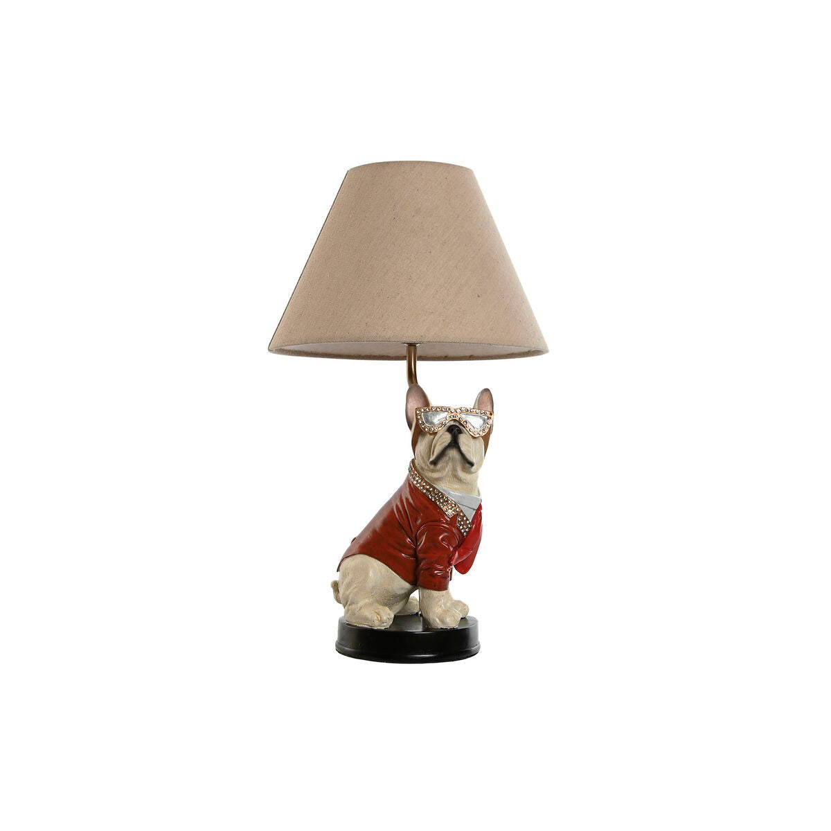 Desk lamp Home ESPRIT White Red Metal Resin 50 W 220 V 26 x 26 x 46 cm-0