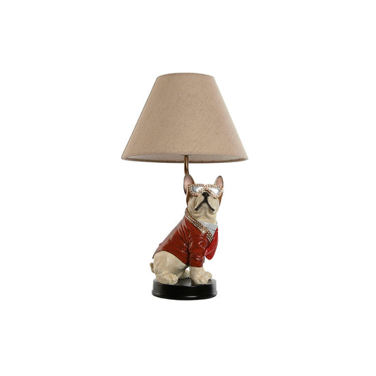 Desk lamp Home ESPRIT White Red Metal Resin 50 W 220 V 26 x 26 x 46 cm-0