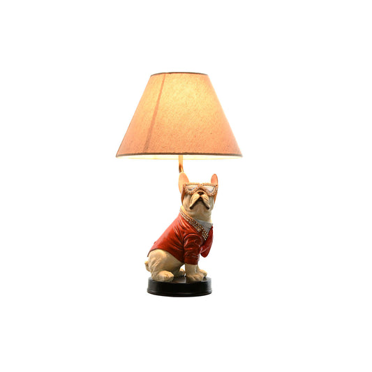Desk lamp Home ESPRIT White Red Metal Resin 50 W 220 V 26 x 26 x 46 cm-1