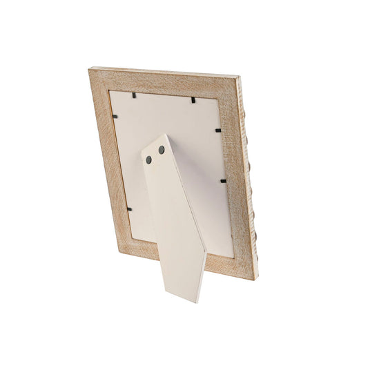 Photo frame Home ESPRIT White Brown Crystal Mango wood 21 x 3 x 26 cm-1