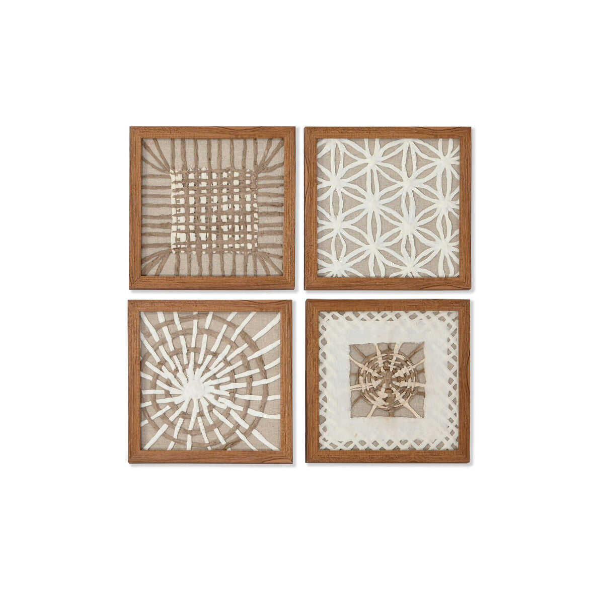 Set of 4 pictures Home ESPRIT Paper Crystal 22 x 2 x 22 cm-0