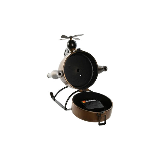 Table clock Home ESPRIT Black Golden Loft Helicopter (2 Units)-1