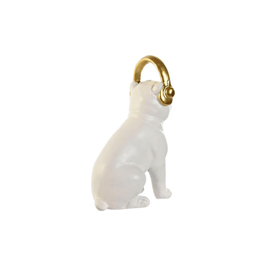 Decorative Figure Home ESPRIT White Black Golden Dog 12 x 18 x 30 cm (2 Units)-1