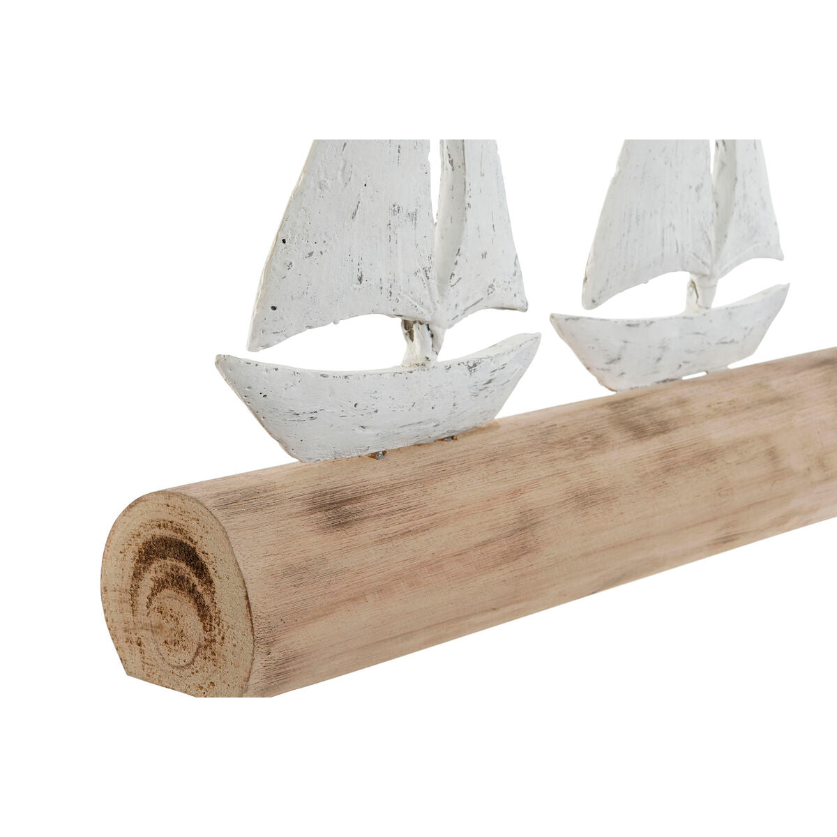 Decorative Figure Home ESPRIT White Natural Yachts Mediterranean 62 x 8,5 x 25,5 cm-2