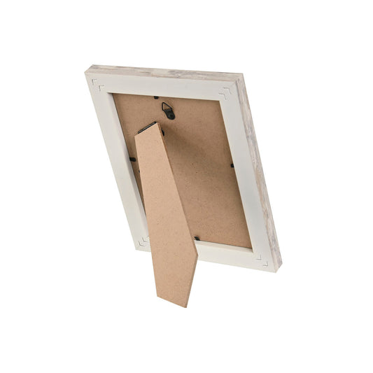 Photo frame Home ESPRIT White Natural Aluminium Crystal polystyrene Scandi 16 x 2 x 22 cm (2 Units)-1