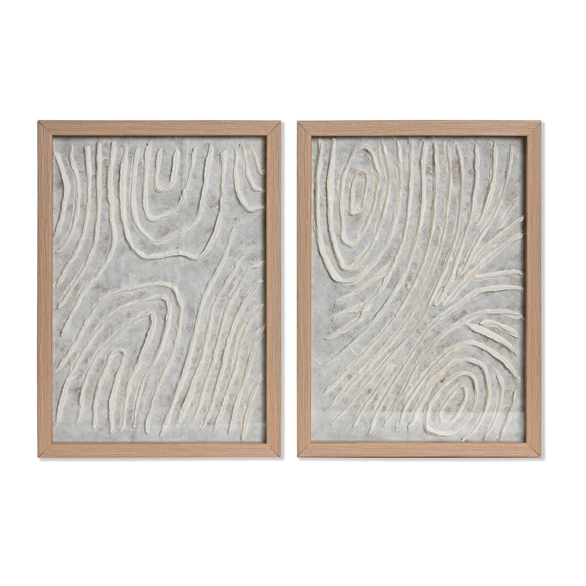 Set of 2 pictures Home ESPRIT Paper Crystal 25 x 2 x 35 cm-0