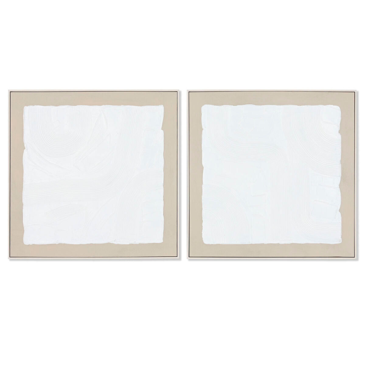 Canvas Home ESPRIT Pinewood Canvas 82,3 x 4,5 x 82,5 cm 82 x 4,5 x 82,5 cm-0