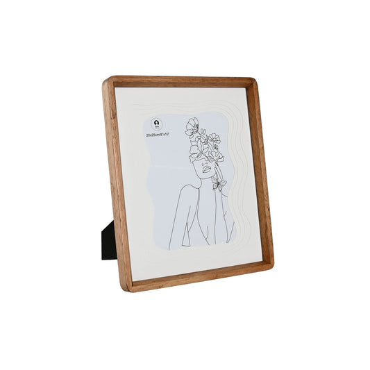 Photo frame Home ESPRIT White Brown Crystal Acacia Scandinavian 27 x 2,8 x 32 cm-0