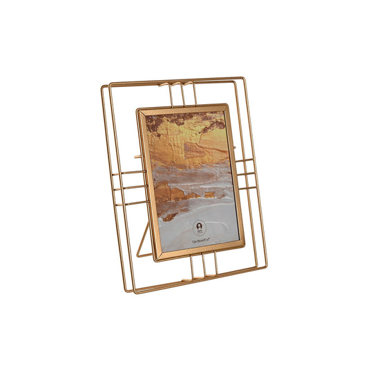 Photo frame Home ESPRIT Golden Metal Crystal 18,5 x 2,5 x 23,5 cm (12 Units)-0