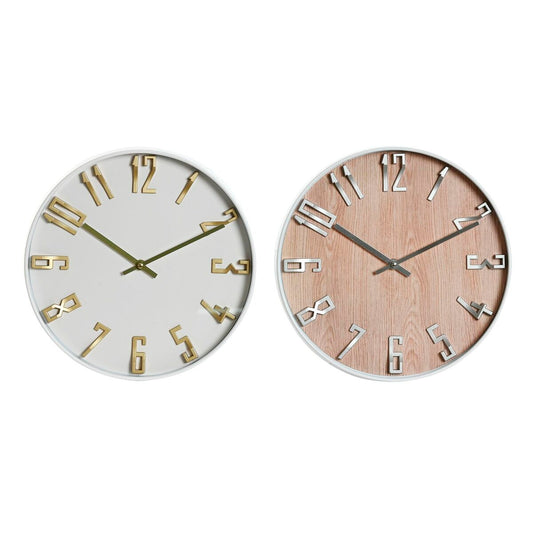 Wall Clock Home ESPRIT White Golden Silver PVC 30 x 4 x 30 cm (2 Units)-0