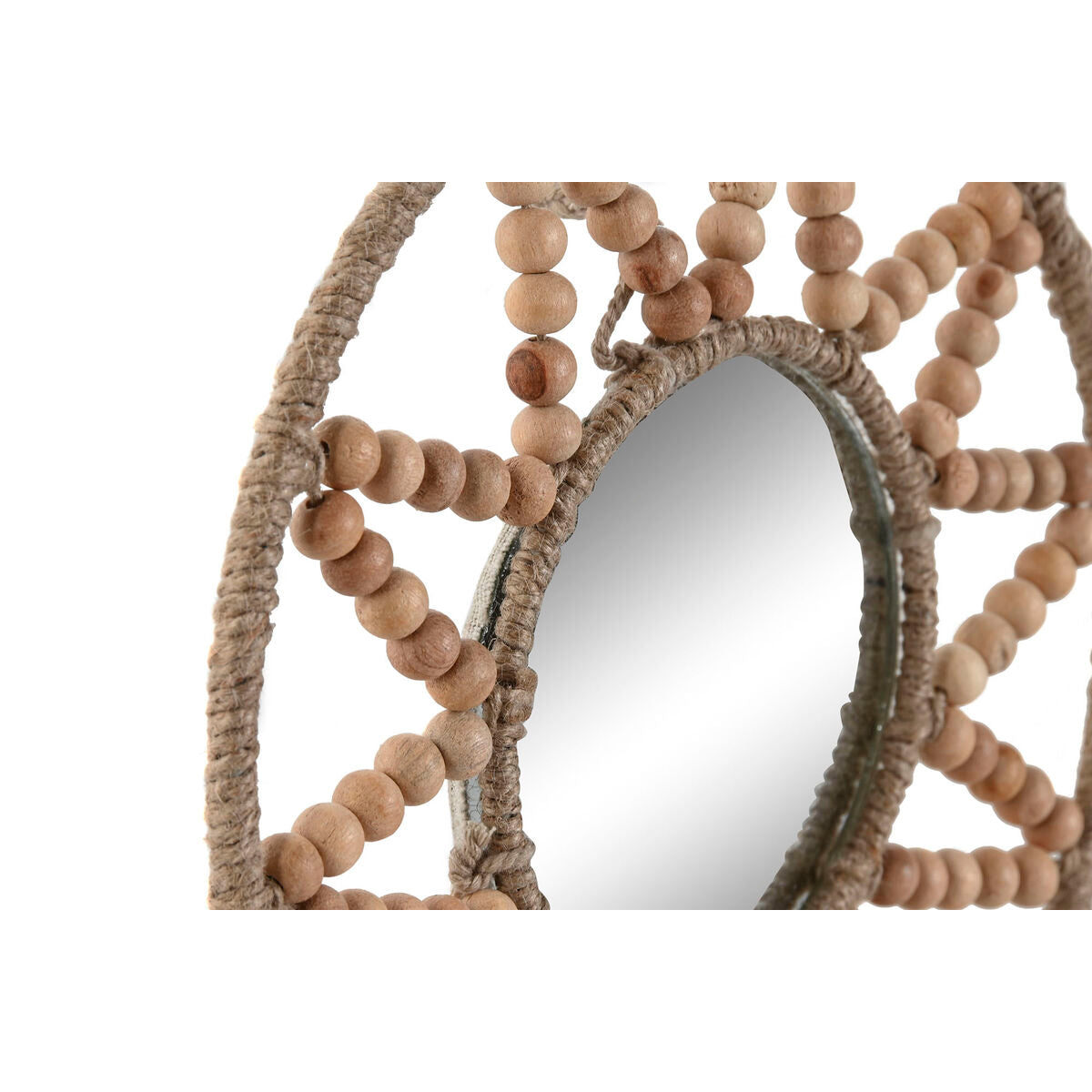 Mirror Set Home ESPRIT Natural Scandi 20 x 1 x 20 cm (3 Pieces)-2
