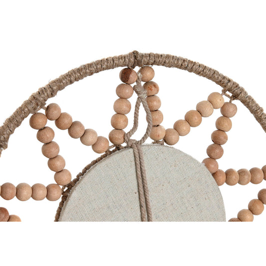 Mirror Set Home ESPRIT Natural Scandi 20 x 1 x 20 cm (3 Pieces)-1