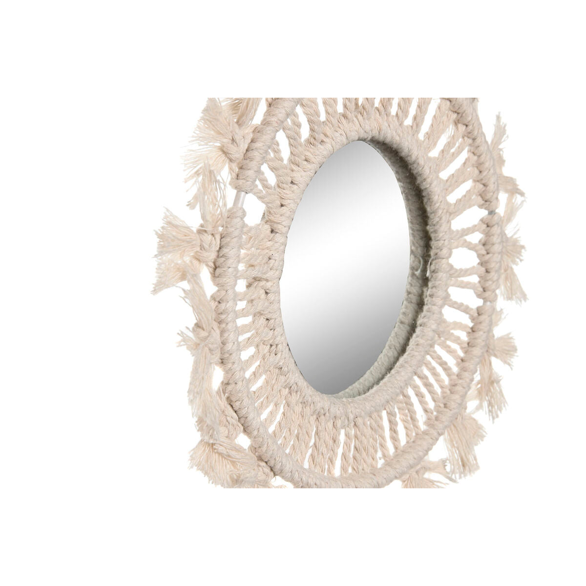 Mirror Set Home ESPRIT White Boho 20 x 1 x 20 cm (3 Pieces)-2