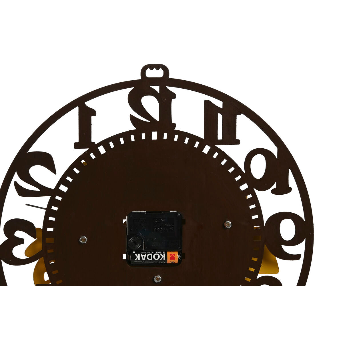Wall Clock Home ESPRIT Yellow Red Metal Vintage 34 x 33,5 x 32,5 cm (2 Units)-1