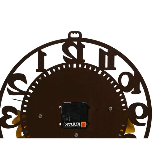 Wall Clock Home ESPRIT Yellow Red Metal Vintage 34 x 33,5 x 32,5 cm (2 Units)-1