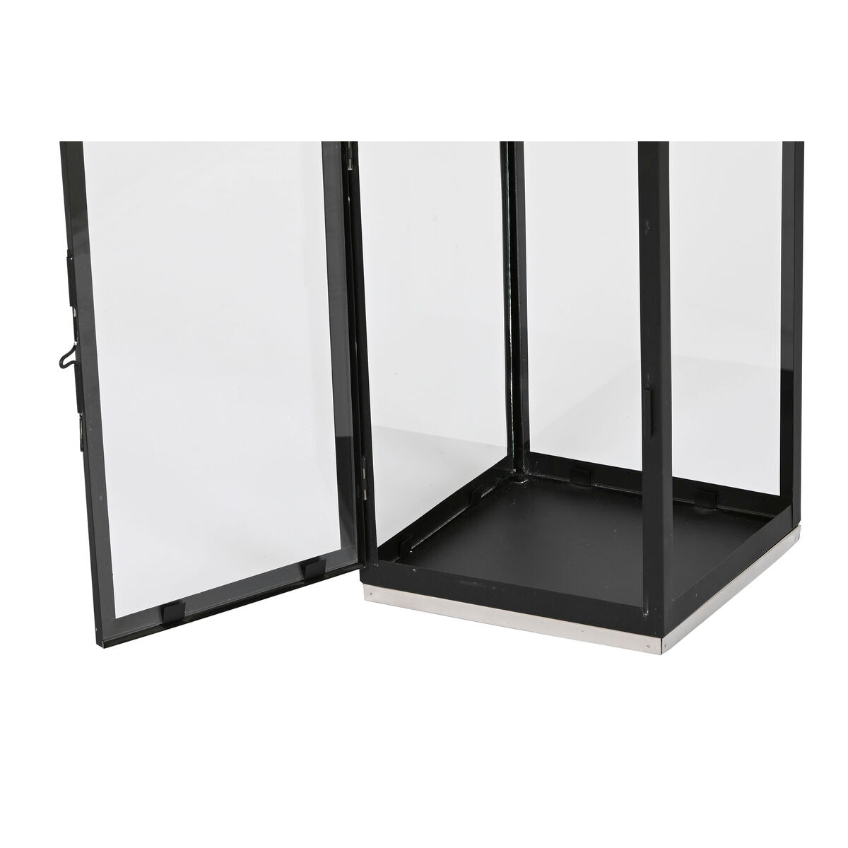 Lantern Home ESPRIT Black Silver Crystal Steel 18 x 18 x 41 cm (2 Pieces)-2