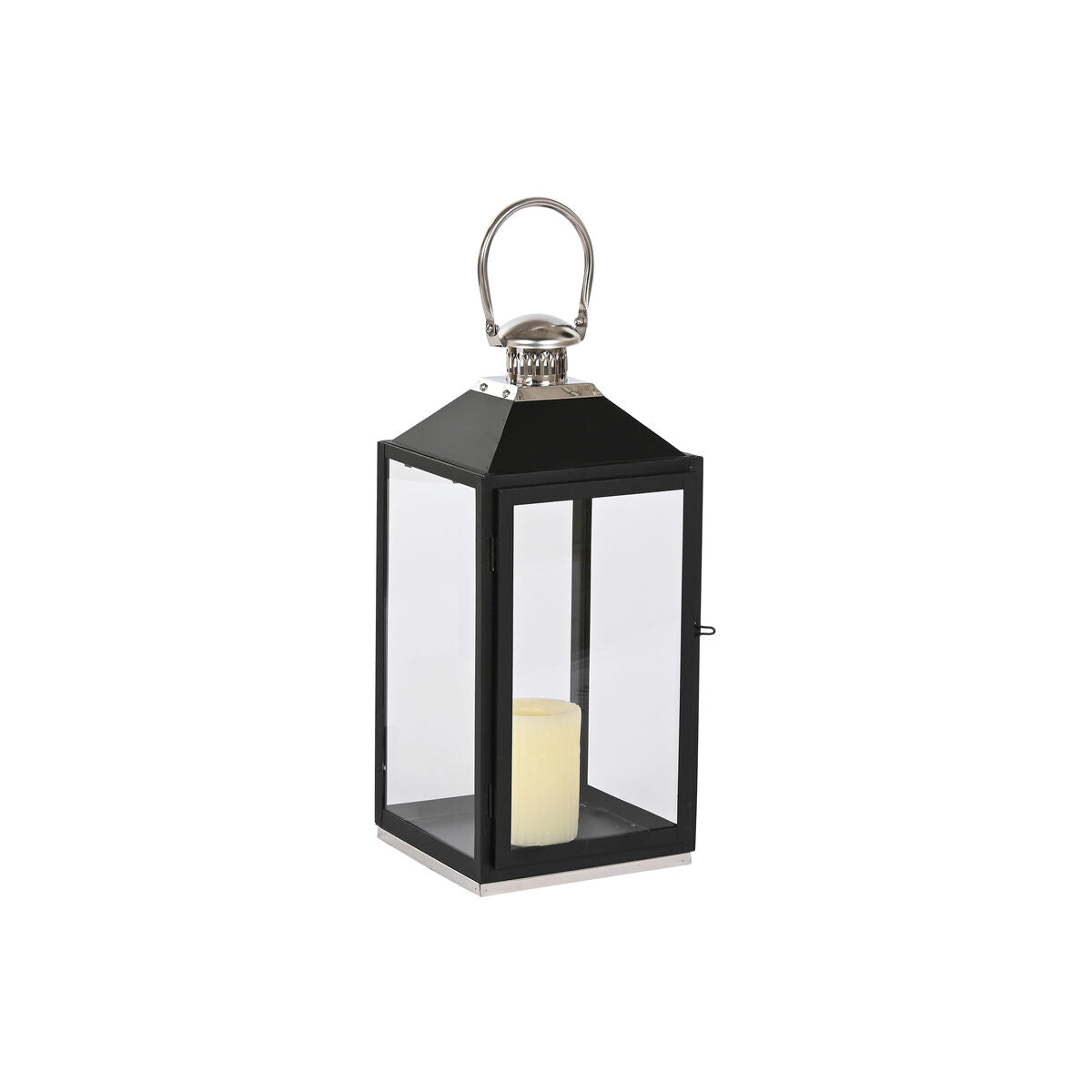 Lantern Home ESPRIT Black Silver Crystal Steel 18 x 18 x 41 cm (2 Pieces)-1