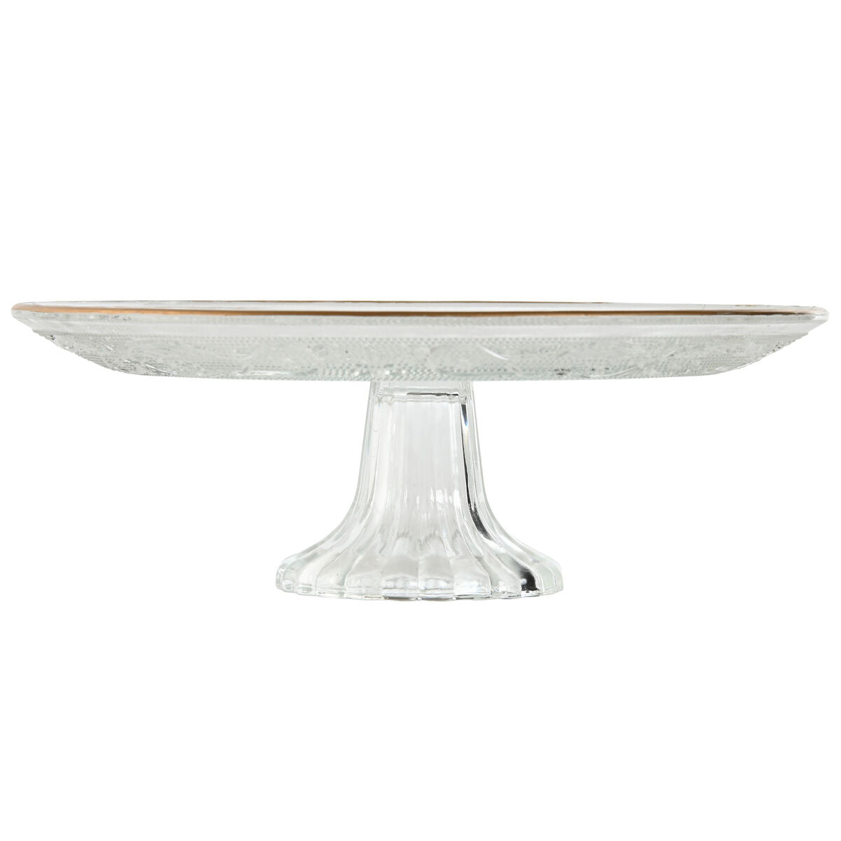 Flat Plate Home ESPRIT Transparent Golden Crystal 23 x 23 x 8 cm-1